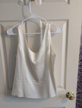 Silky Ivory Cowl Neck Cami
